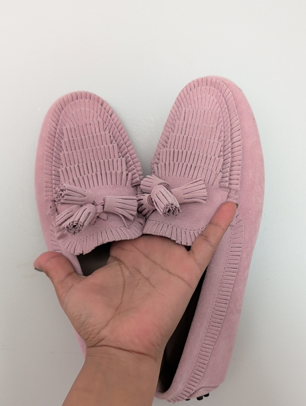 Women’s Tod's Pink Suede Tassel Loafers